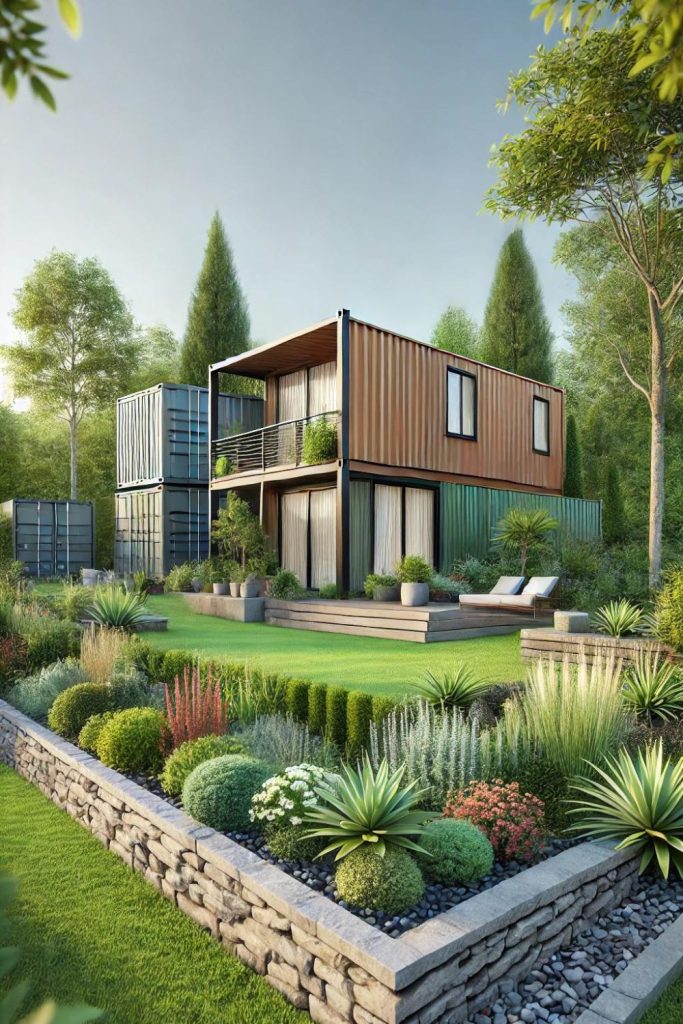 exterior of a container home