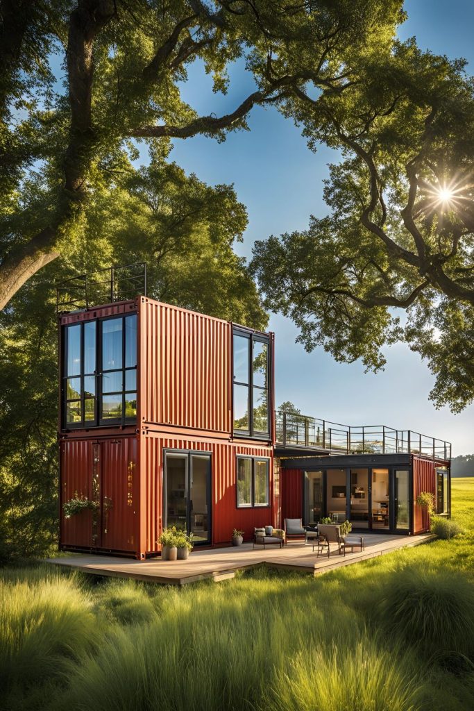 farmhouse container home includes Outdoor Furniture