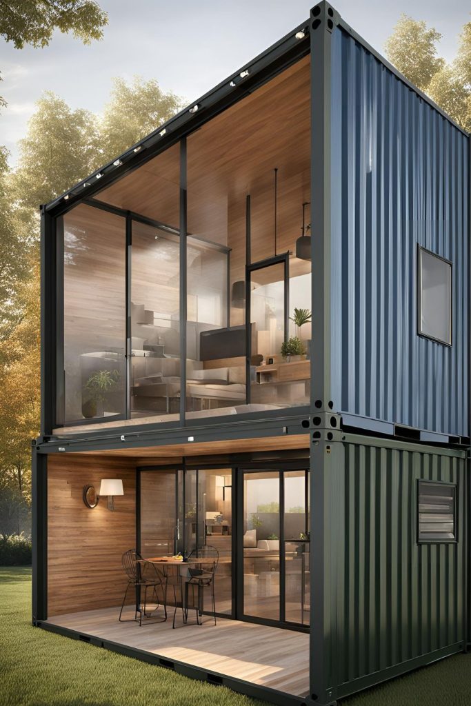 multi-level farmhouse container home