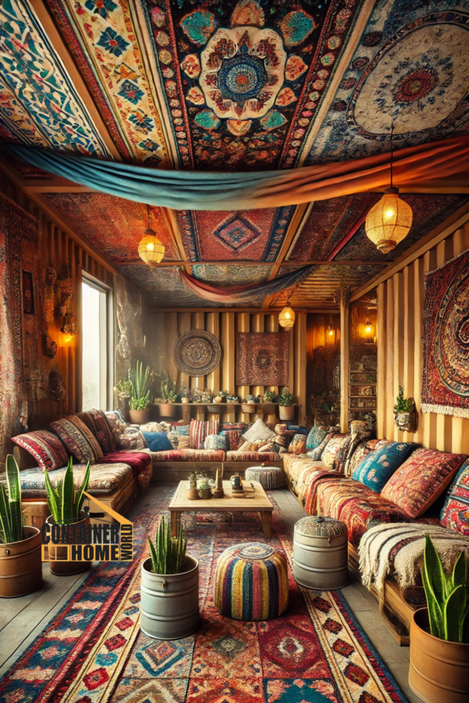 interior designs for the Boho-themed container home