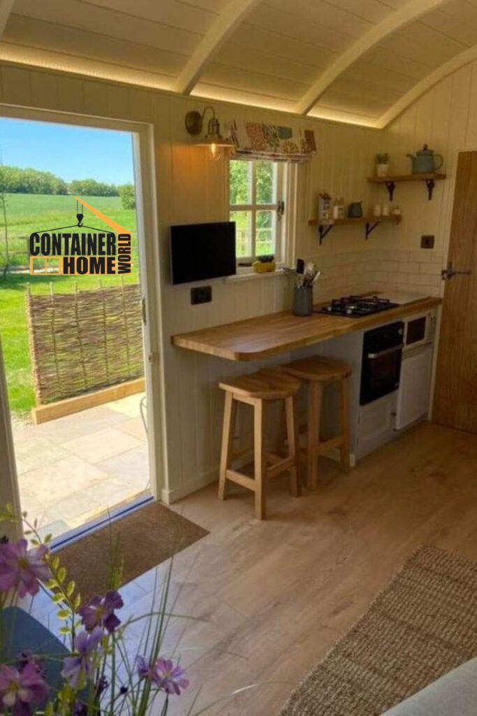 Small kitchen with dining space