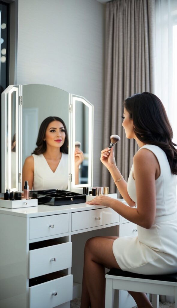 multi functional vanity table