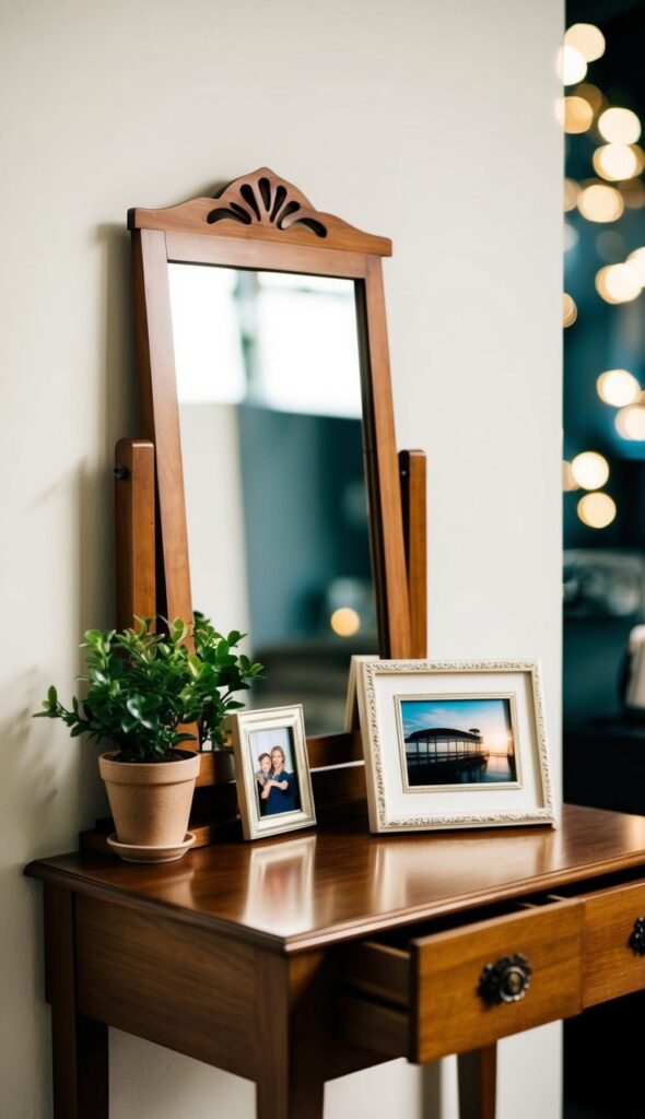 vanity table with personal touch